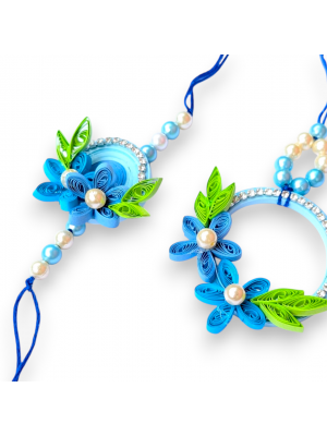 Quilled Rakhi set - Blue