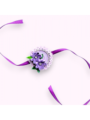 Quilled purple rakhi