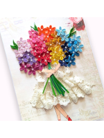 A4 size Quilled Multicolor Flowers Greeting Card 
