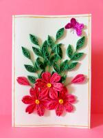 Pink Wildflowers Greeting Card