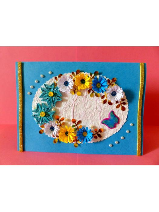 Blue Themed Greeting Card image