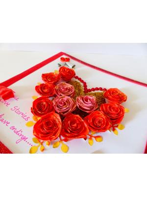 Red Roses And Pink Roses Greeting Card