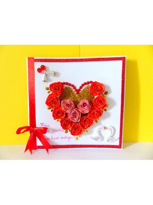 Red Roses And Pink Roses Greeting Card image
