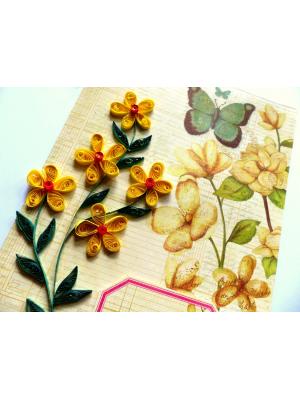 Yellow Quilled Greeting Card