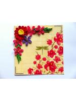 Red and Pink Variety Flowers Greeting Card