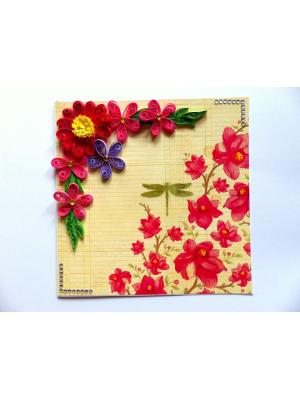 Red and Pink Variety Flowers Greeting Card