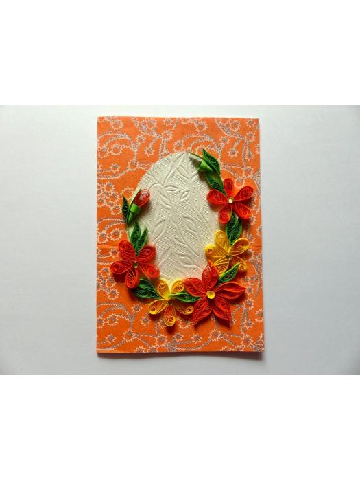 Yellow and Orange Themed Quilled Greeting Card image