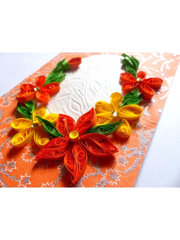 Yellow and Orange Themed Quilled Greeting Card image