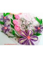 Purple Themed Quilled Greeting Card