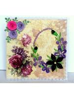 Beautiful Purple Themed Ancient Based Quilled Card