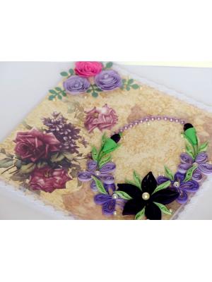 Beautiful Purple Themed Ancient Based Quilled Card