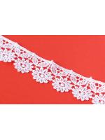 White Flower with Leaves Lace