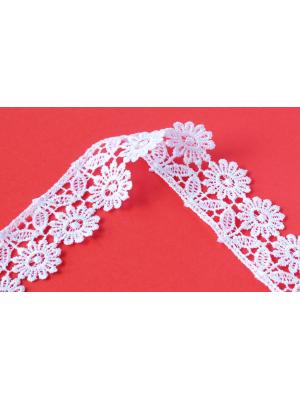 White Flower with Leaves Lace