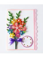 Mixed Quilled Flower Bouquet Greeting Card