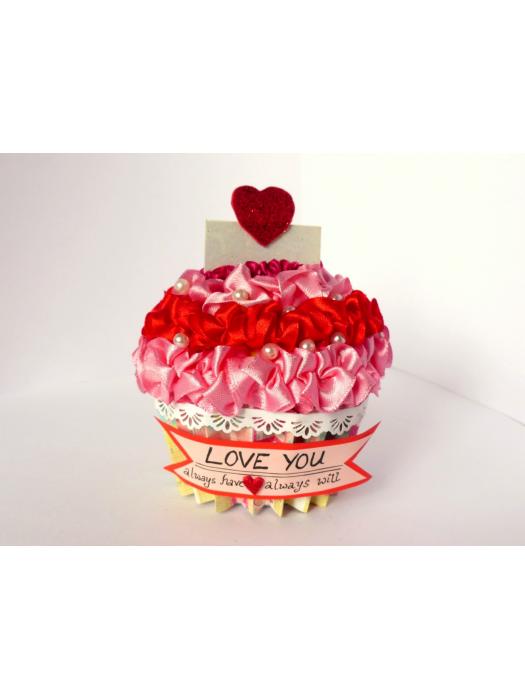 Cute Handmade Cupcake With Message Card image