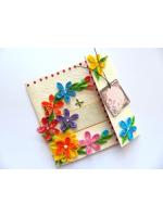 Multicolor Flowers Mini Scrapbook Greeting Card