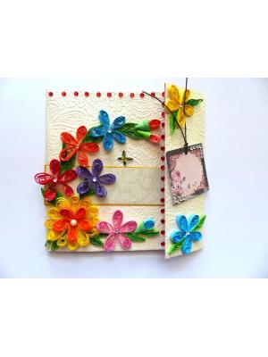 Multicolor Flowers Mini Scrapbook Greeting Card