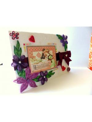 Happy Anniversary Quilled Greeting Card