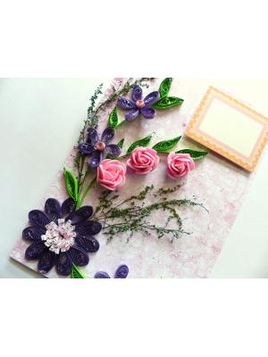 Purple Themed Quilled Greeting Card