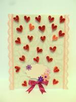 Quilled Hearts Allover Greeting Card