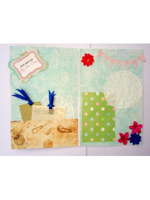 Sparkling Gorgeous Blue Themed Quilled Greeting Card