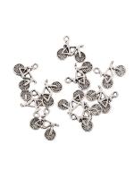 Silver Metal Charm - Cycle - Pack of 10