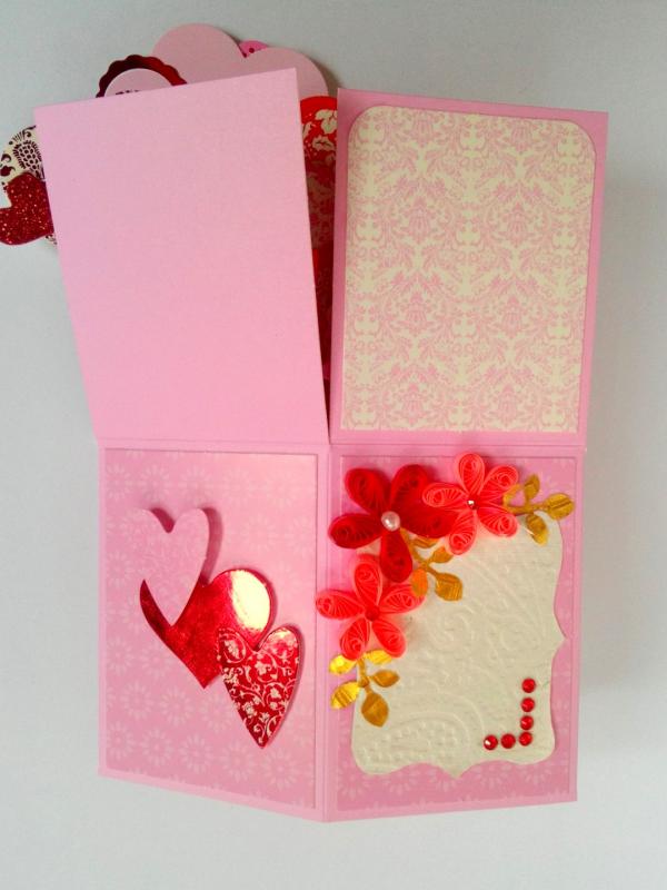 Sparkling Hot Pink Pop Up Card In Box 
