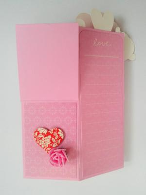 Sparkling Hot Pink Pop Up Card In Box 