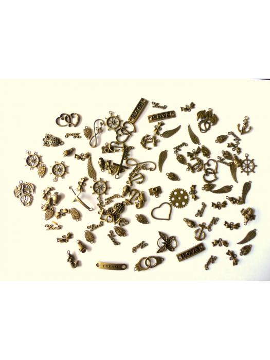 Bronze Metal Mixed Charms - Pack of 10 Mixed image