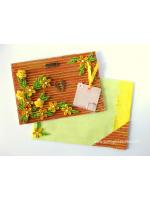 Sparkling Yellow Themed Quilled Greeting Card