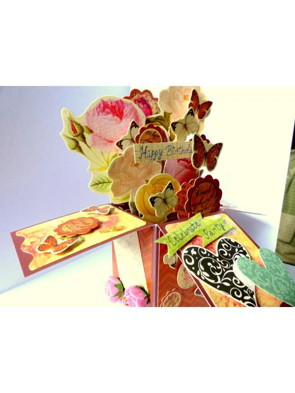 Happy Birthday Pop Up Greeting Card In Box image