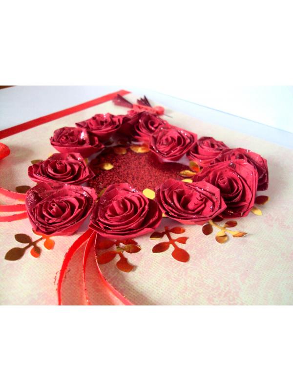 All Roses In Heart Greeting Card image