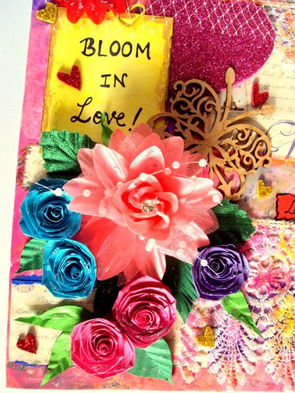 Blooming Love Quilled Greeting Card image