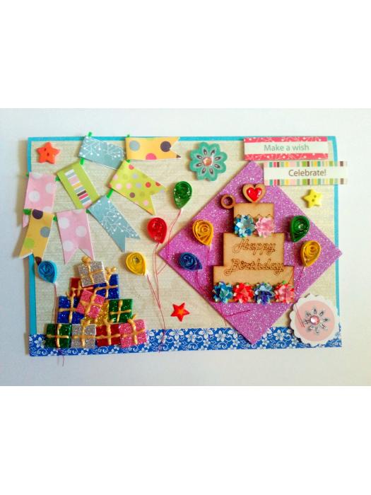 Sparkling Happy Birthday Greeting Card image