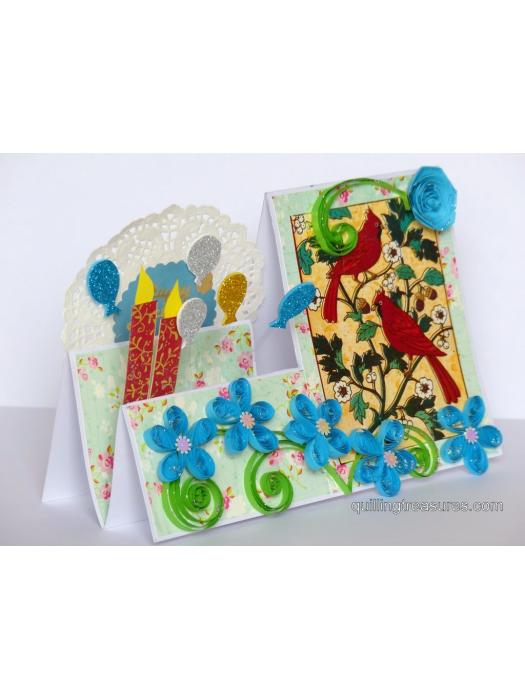 Blue Birthday Step Greeting Card