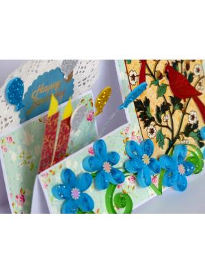 Blue Birthday Step Greeting Card