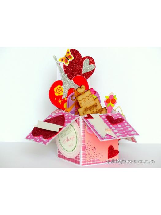 Love and Birthday Pop Up Box Card image