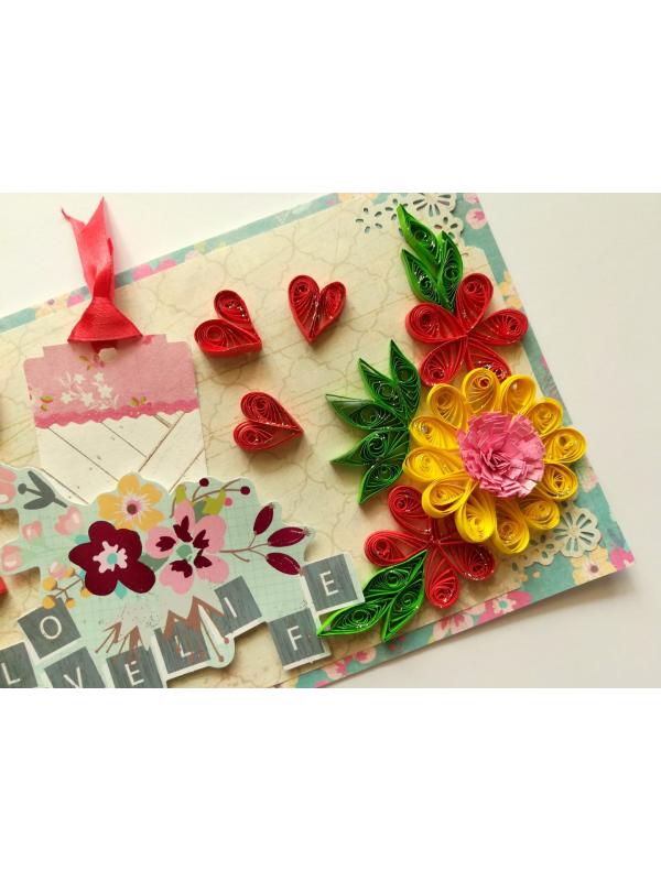 Love Life Quilled Greeting Card image
