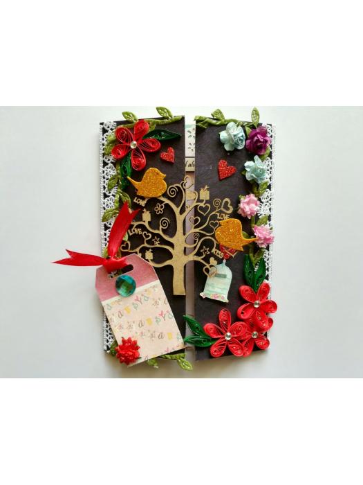 Love Greeting Card With Beautiful Tree