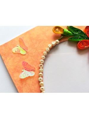 Yellow Themed Photo Frame Greeting Card