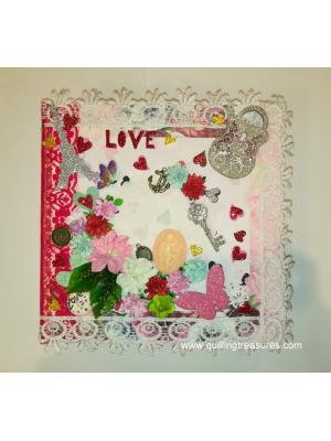 Love Theme Handmade Scrapbook