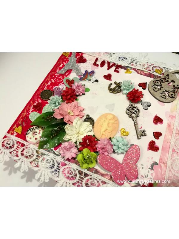 Love Theme Handmade Scrapbook image