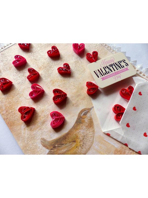 Valentine Raining Love Greeting Card image