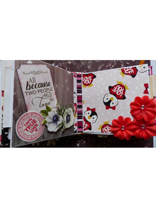 Love and Valentine Themed Mini Scrapbook