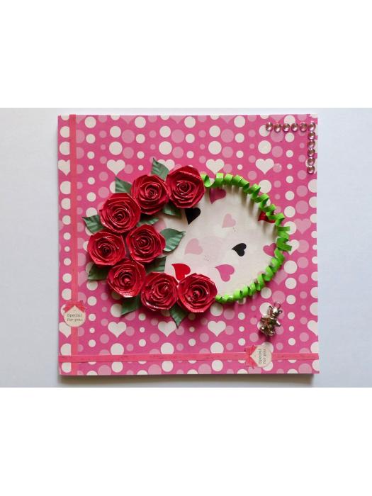 All Roses In Circle Greeting Card