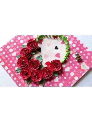 All Roses In Circle Greeting Card