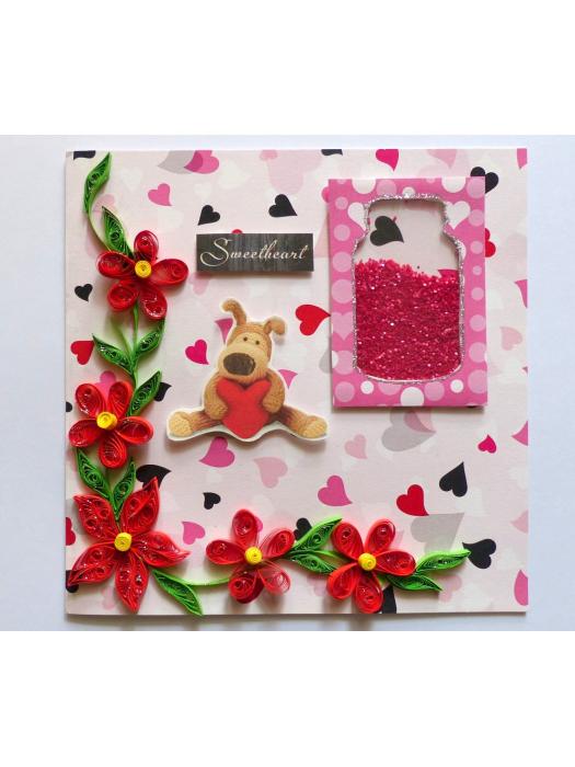 Sweetheart Quilled Shaker Card image