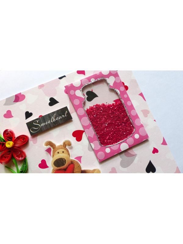 Sweetheart Quilled Shaker Card image