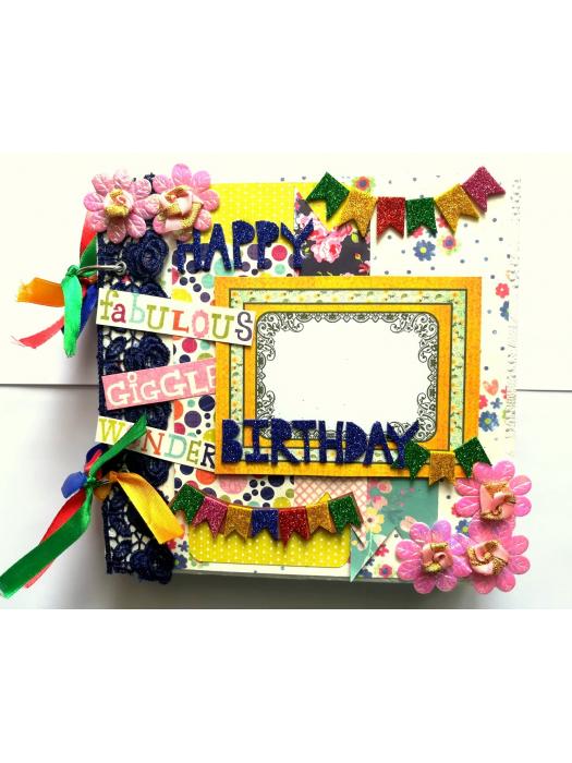 Happy Birthday Handmade scrapbook album