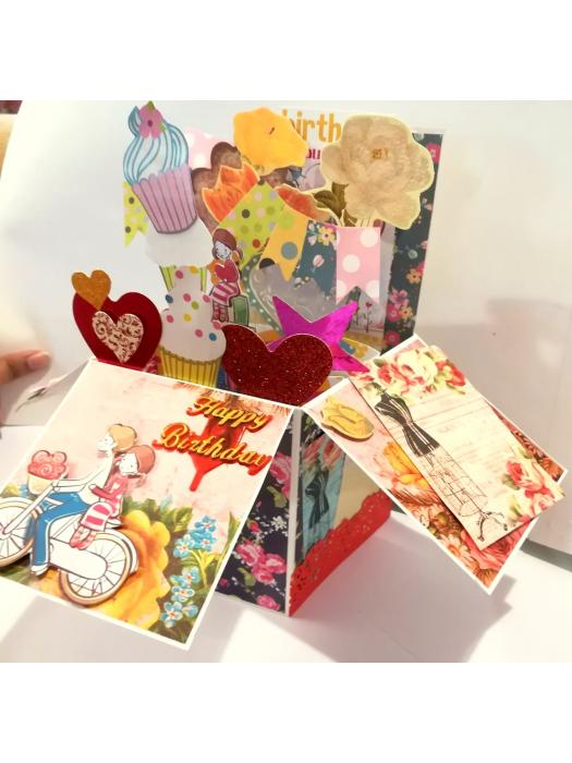 Love Birthday Card in Box Pop up